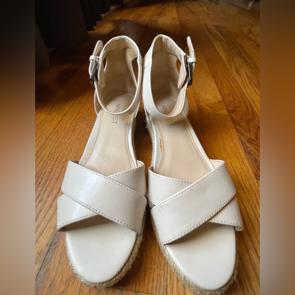 White/Cream Nine West Espadrilles